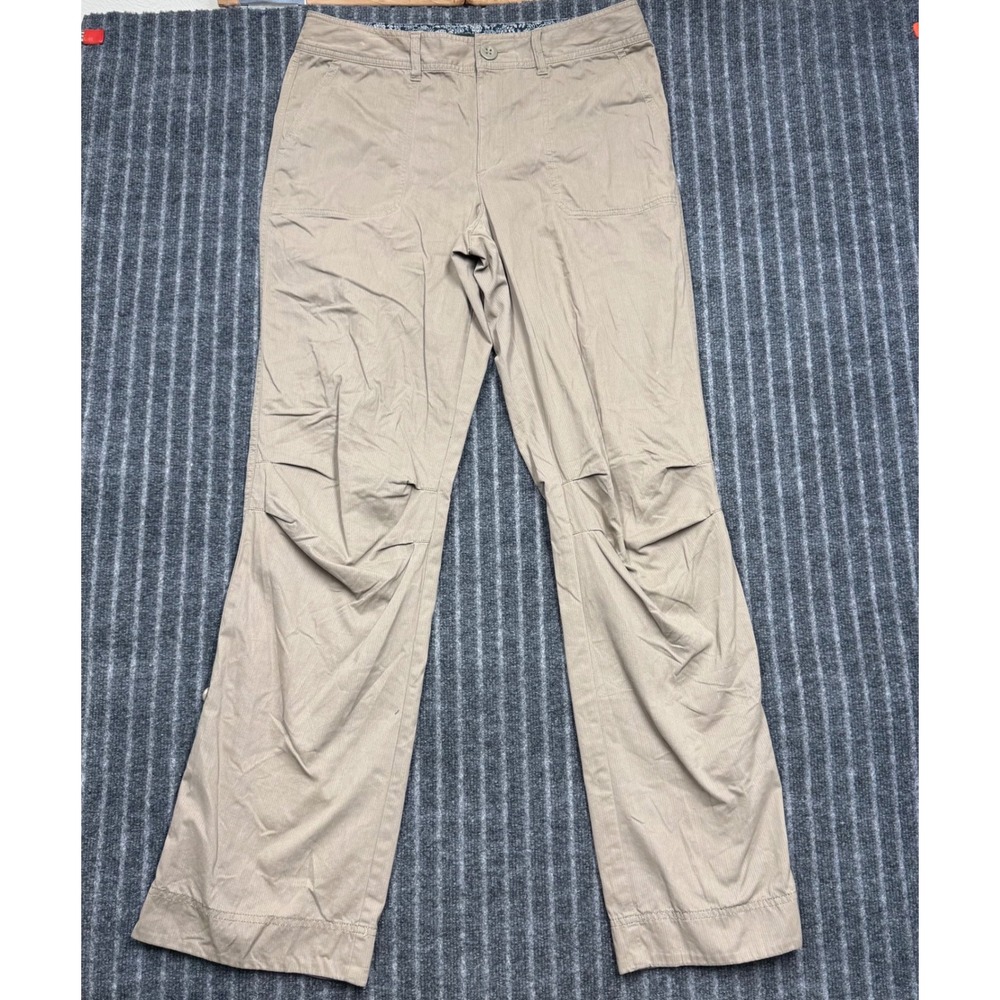 Eddie Bauer Womens 12 Tall Khaki Straight Leg Hiking Outdoor Pants (2394)